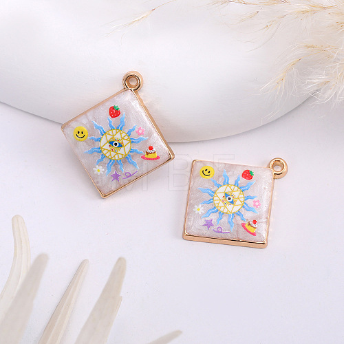 Alloy Enamel Pendants PW-WGD0087-02-1