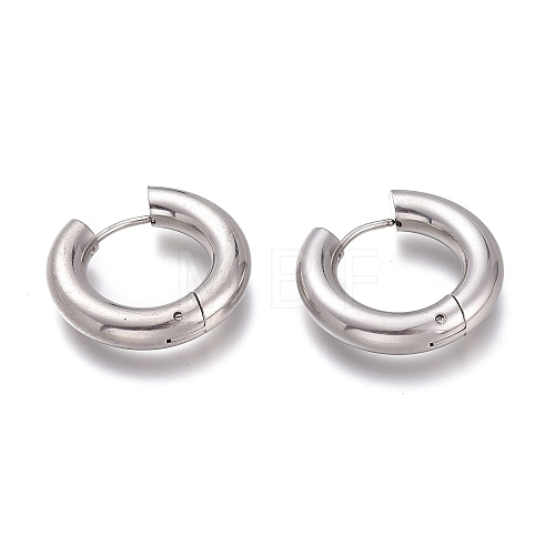 201 Stainless Steel Huggie Hoop Earrings EJEW-O095-05-16-1