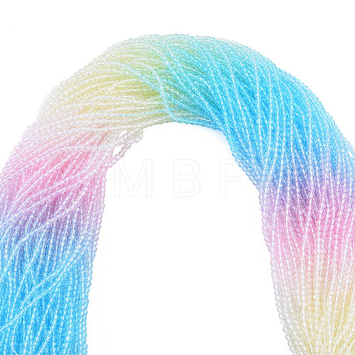 Transparent Glass Beads Strands GLAA-N041-010-14-1