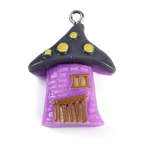 Halloween Theme Resin Pendants RESI-M046-01C-1