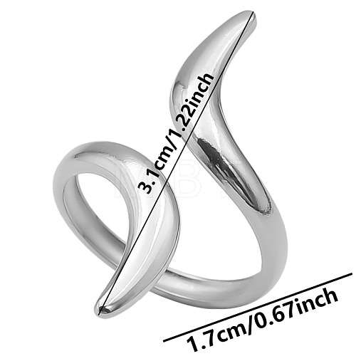 Minimalist 304 Stainless Steel Cuff Rings CF0234-1-1