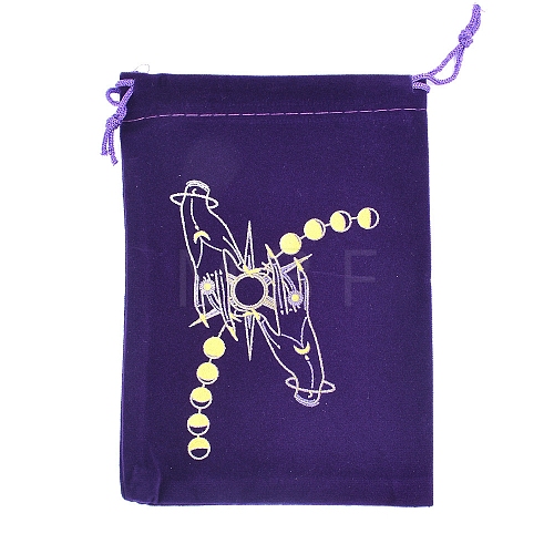 Velvet Moon Phase with Hand Printed Packing Tarot Pouches PW-WG17539-12-1