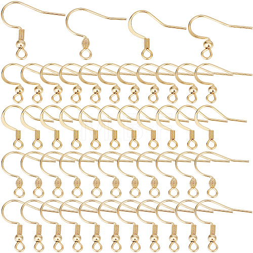 SUNNYCLUE 120Pcs 4 Styles 304 Stainless Steel French Earring Hooks STAS-SC0008-20A-1