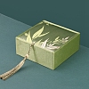 Chinese Style Bamboo Leaf Brocade & Satin Box PW-WG65017-16-1
