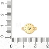 Brass Micro Pave Clear Cubic Zirconia Sun Connector Charms KK-P302-12G-3