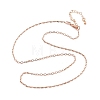 Brass Cable Chain Necklaces for Women NJEW-D302-20RG-4