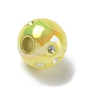 UV Plating Opaque Acrylic European Bead Rhinestone Settings AC-CBA6658-06C-2