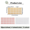 12 Sheets 3 Colors Coated Scratch Off Film Password Stickers DIY-FG0004-10-2