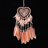 Heart Woven Web/Net with Feather Hanging Ornaments PW-WGCCCC7-03-1