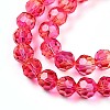 Baking Paint Transparent Glass Beads Strands DGLA-A035-T8mm-A02-4