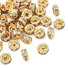 SHEGRACE Brass Micro Pave Clear Cubic Zirconia Spacer Beads XGRQ1U120-307G-1