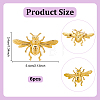 6Pcs Bees Alloy Brooches for Backpack Clothes JEWB-PH0001-48-2