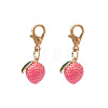 Brass Enamel Pendant Decorations HJEW-YW00573-06-1