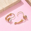 Flat Round 201 Stainless Steel Leverback Earrings EJEW-D354-19G-3