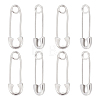 4 Pair Sterling Silver Safety Pin Shape Dangle Hoop Earrings for Men Women STER-AR0001-01-1