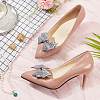 SUPERFINDINGS 2Pcs Cloth with Rhinestone Shoe Buckle Clips FIND-FH0008-78A-4