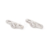 Rack Plating Brass Pave Clear Cubic Zirconia Connector Charms KK-G433-04P-2