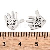 Tibetan Style Alloy Hand Carved Word Hand Made Charms TIBEP-O009-31-2