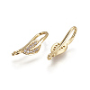 Brass Micro Pave Cubic Zirconia Earring Hooks KK-L177-387-3