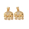 Brass Micro Pave Black Cubic Zirconia Charms CU-H002-06A-G-1