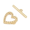 Brass Micro Pave Clear Cubic Zirconia Toggle Clasps X-KK-K391-07G-3