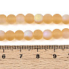 Frosted Transparent Glass Beads Strands GLAA-T032-T6mm-MBB08-4