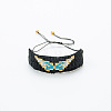 Bohemian Glass Seed Beaded Adjustable Bracelets UQ0429-5-1