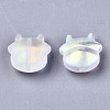 Transparent Spray Painted Glass Beads DGLA-R052-001-C01-3