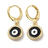 Real 18K Gold Plated Brass Dangle Leverback Earrings EJEW-L269-007G-06-1