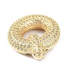 Rack Plating Brass Micro Pave Cubic Zirconia Pendants KK-Q790-01Q-G-2