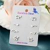 304 Stainless Steel Earring Sets EJEW-S248-03P-1