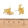 Flower Brass Stud Earring Findings KK-D102-05G-3