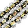 Handmade Foil Glass Beads Strands FOIL-Q002-01A-04-1