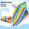 160Pcs 10 Colors Forsted Glass Beads Strands GLAA-SP0001-80-7