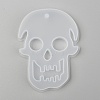 Halloween DIY Skull Pendant Silicone Statue Molds X-DIY-P006-41-3