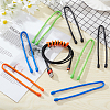 Gorgecraft 8 Strands 4 Colors Reusable Silicone Cable Tie AJEW-GF0005-37-5