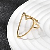 5Pcs 304 Stainless Steel Open Cuff Rings for Women RJEW-K313-12G-3