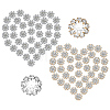 160Pcs 2 Colors Alloy Rhinestone Cabochons ALRI-GO0001-05-1