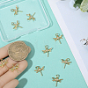 10Pcs Brass Micro Pave Clear Cubic Zirconia Pendants KK-BBC0021-84-3