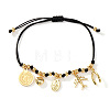 Bohemian 304 Stainless Steel & Brass Charm Bracelets GB2498-5-1