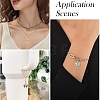 24Pcs 6 Styles Electroplate Glass with Brass Pendants PALLOY-YW00208-6