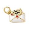 Brass Enamel Charms KK-A273-08G-01-1