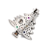 Brass Micro Pave Cubic Zirconia Lapel Pin Brooches JEWB-C050-01P-3