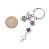 Natural & Synthetic Gemstone & Alloy Keychains KEYC-JKC01453-2