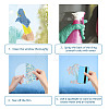 16 Sheets 4 Styles Waterproof PVC Colored Laser Stained Window Film Static Stickers DIY-WH0314-090-3