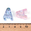 UV Plating Transparent Acrylic European Beads X-OACR-M027-02A-4