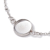 Tarnish Resistant 304 Stainless Steel Satellite Chain Bracelet Makings X-BJEW-JB10587-01-3