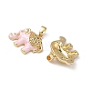 Brass Micro Pave Cubic Zirconia Pendants KK-F924-20B-G03-2
