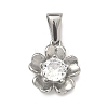 304 Stainless Steel Rhinestone Pendants STAS-A140-05D-P-1