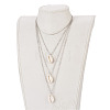 Cowrie Shell Tiered Necklaces NJEW-JN02295-4